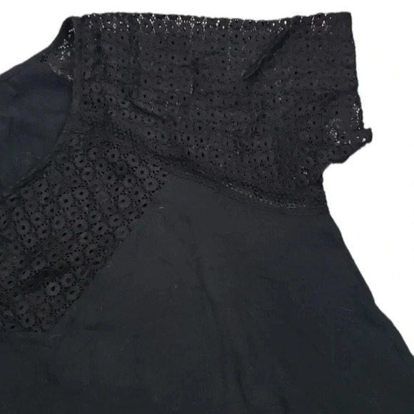 Torrid Black Short Sleeve Lace Top Basic Tee 2X - Picture 2 of 3